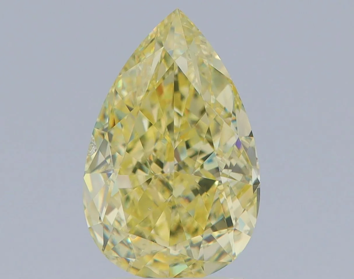 3 Carat Pear Fancy Yellow SI1 Natural Diamond 1 3 Carat Pear Fancy Yellow SI1 Natural Diamond