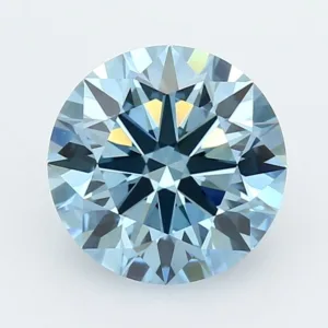 2.72 Carat Round Fancy Vivid Blue VVS2 Lab Diamond