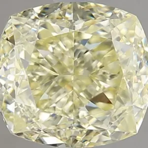 3.01 Carat Cushion Brilliant Fancy Light Yellow VS1 Natural Diamond