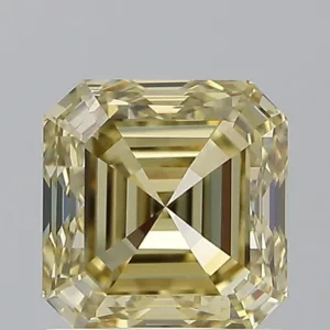 1.52 Carat Square Emerald Fancy Brown Yellow VS2 Natural Diamond