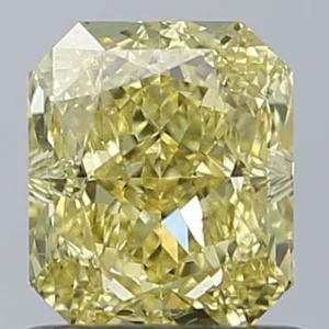 1.03 Carat Radiant Fancy Intense Yellow SI1 Natural Diamond