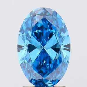 1.51 Carat Oval Fancy Vivid Blue VS1 Lab Diamond