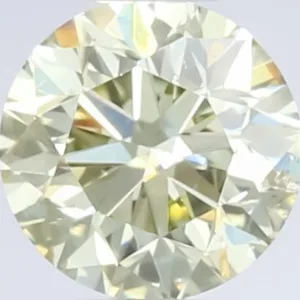 0.5 Carat Round Fancy Light Yellow SI2 Natural Diamond