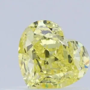 0.5 Carat Heart Fancy Intense Yellow VS2 Natural Diamond