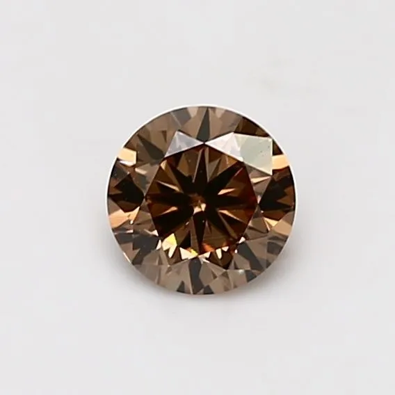0.55 Carat Round Fancy Dark Brown VS1 Natural Diamond