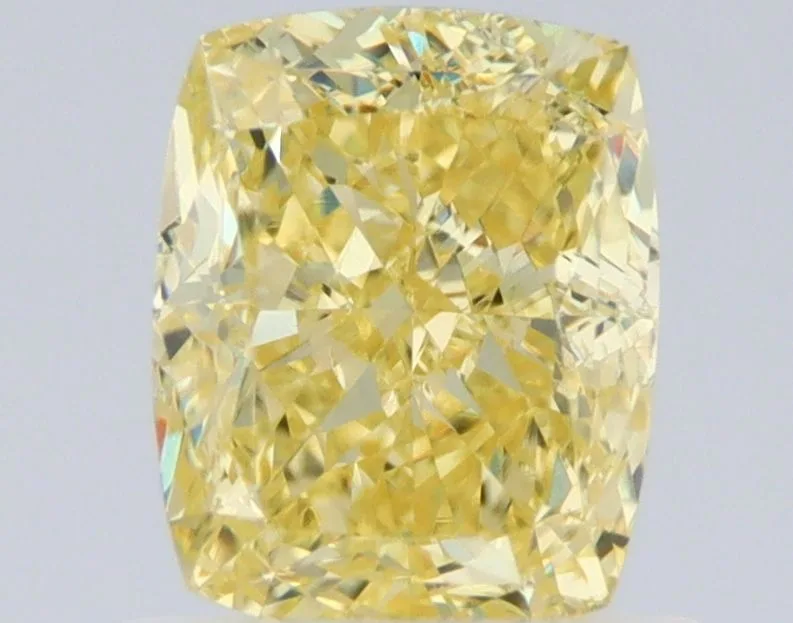1.02 Carat Cushion Modified Fancy Yellow SI1 Natural Diamond 1 1.02 Carat Cushion Modified Fancy Yellow SI1 Natural Diamond
