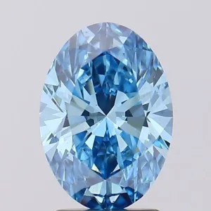 2.05 Carat Oval Fancy Vivid Blue VS1 Lab Diamond