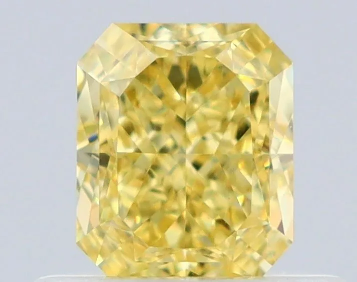 0.54 Carat Radiant Fancy Intense Yellow VS1 Natural Diamond 1 0.54 Carat Radiant Fancy Intense Yellow VS1 Natural Diamond