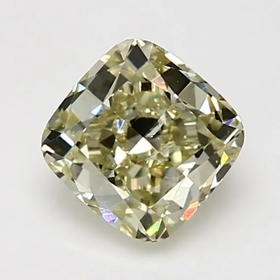1.8 Carat Cushion Brilliant Fancy Yellow SI2 Natural Diamond