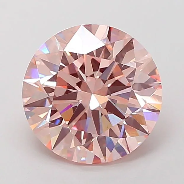 5 Carat Round Fancy Intense Pink VS1 Lab Diamond