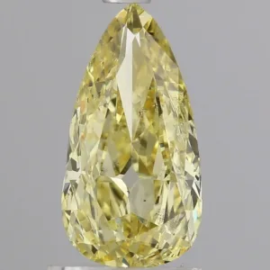 1 Carat Pear Fancy Intense Yellow SI1 Natural Diamond