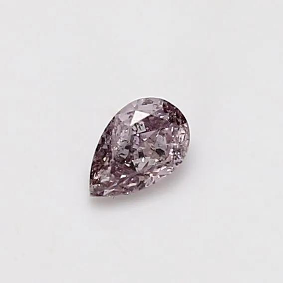 0.25 Carat Pear Fancy Pink I2 Natural Diamond
