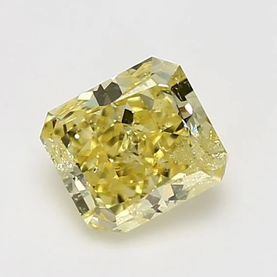 1.3 Carat Radiant Fancy Intense Yellow I2 Natural Diamond