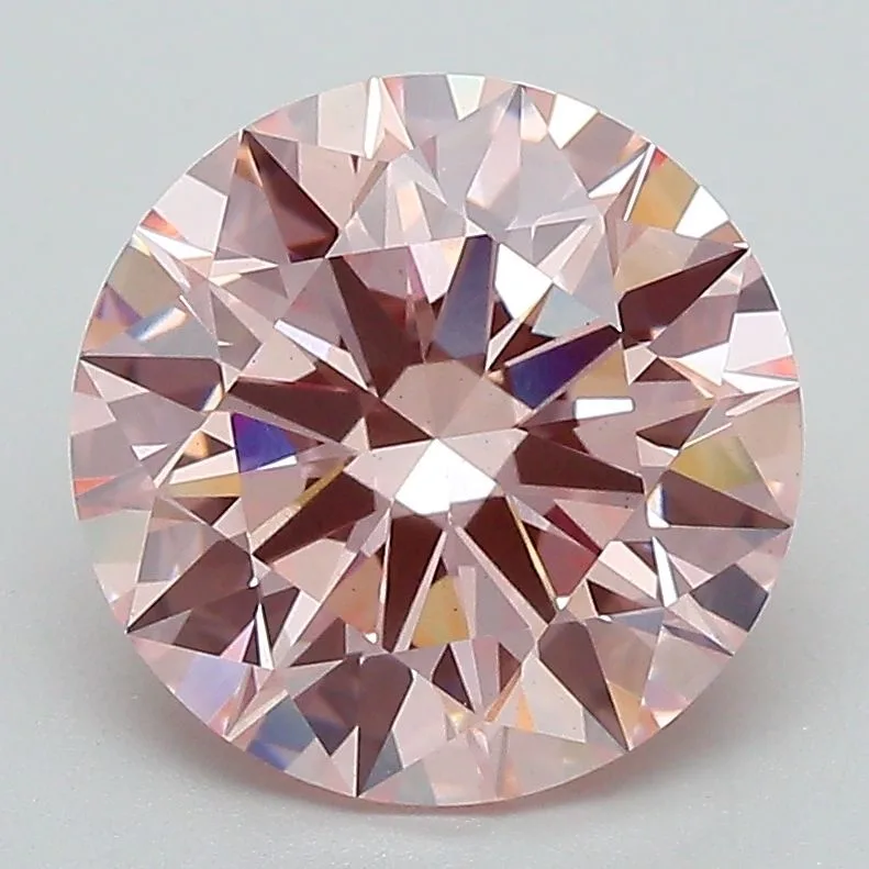 3.09 Carat Round Fancy Intense Pink VS1 Lab Diamond