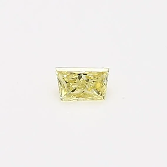 0.13 Carat Tapered Baguette Fancy Yellow VS2 Natural Diamond