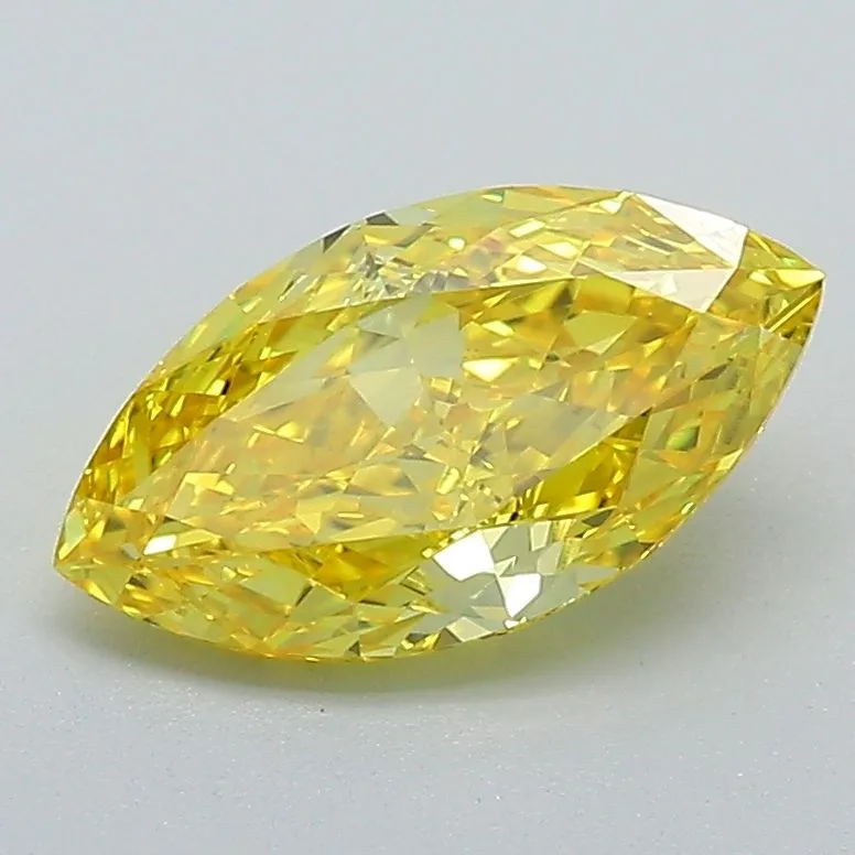 1.36 Carat Fancy Vivid Yellow VS1 MARQUISE Lab Diamond
