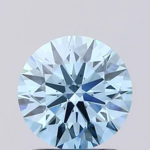 1.51 Carat Round Fancy Vivid Blue VS2 Lab Diamond