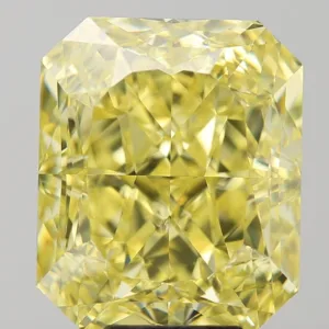10.03 Carat Radiant Fancy Intense Yellow SI1 Natural Diamond