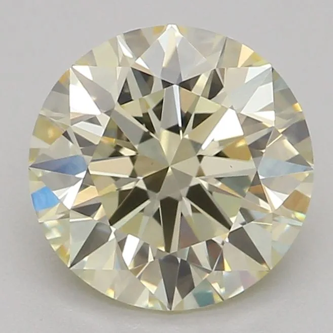 1.04 Carat Round Fancy Light Yellow VVS2 Lab Diamond