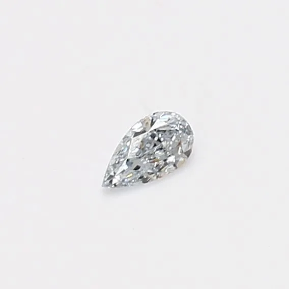 0.08 Carat Pear Very Light Blue Natural Diamond