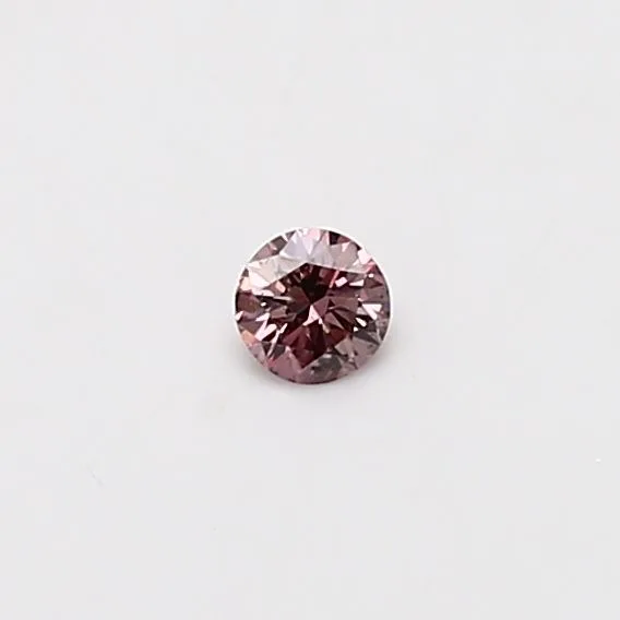 0.07 Carat Round Fancy Intense Pink SI2 Natural Diamond