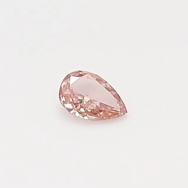 0.06 Carat Pear Fancy Intense Pink Natural Diamond