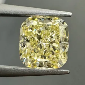 1.64 Carat Cushion Brilliant Fancy Light Yellow VS1 Natural Diamond