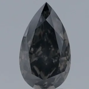 1.07 Carat Pear Fancy Dark Gray I1 Natural Diamond
