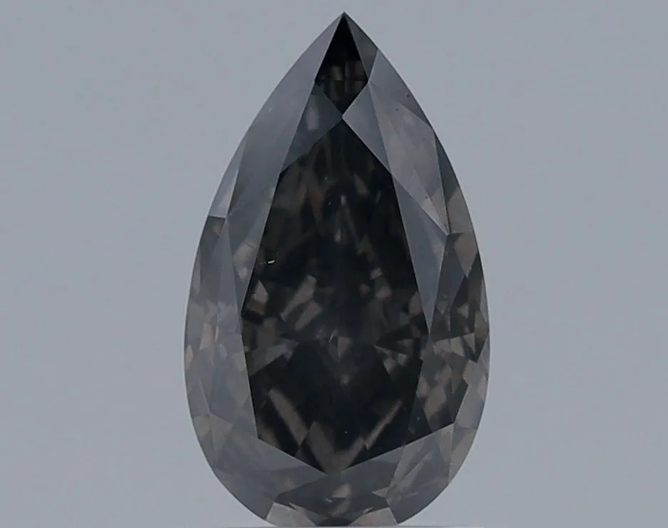 1.07 Carat Pear Fancy Dark Gray I1 Natural Diamond 1 1.07 Carat Pear Fancy Dark Gray I1 Natural Diamond