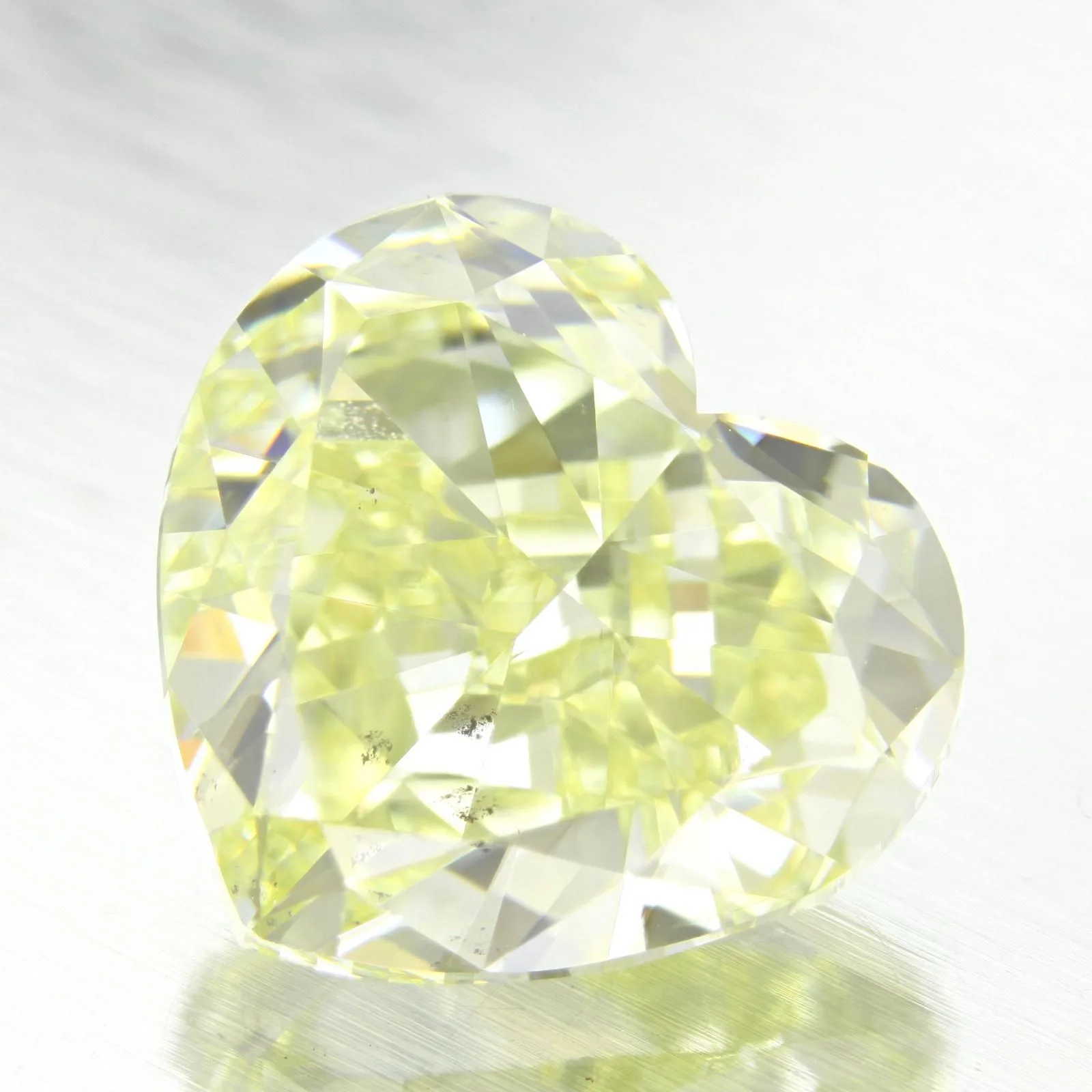 5.02 Carat Heart Fancy Yellow SI1 Natural Diamond