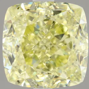 3.41 Carat Cushion Modified Fancy Light Yellow VVS1 Natural Diamond