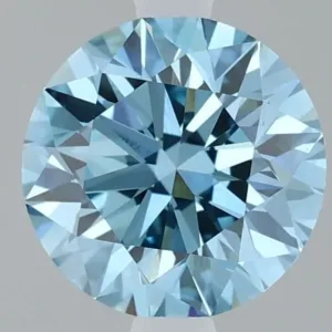 1.6 Carat Round Fancy Vivid Blue VVS2 Lab Diamond