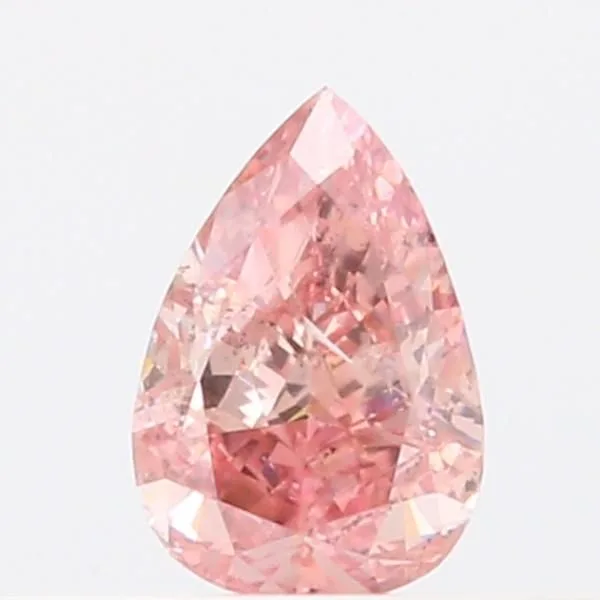 0.2 Carat Pear Fancy Intense Pink SI2 Natural Diamond