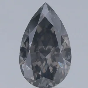 1 Carat Pear Fancy Dark Gray I1 Natural Diamond