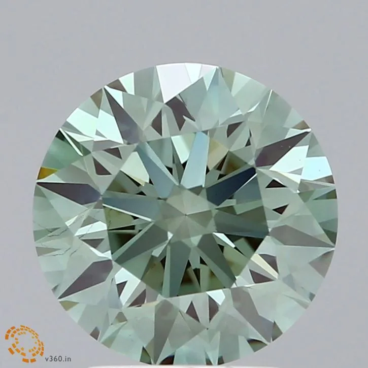 2.95 Carat Round Fancy Vivid Green VS1 Lab Diamond