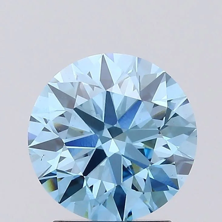 2.01 Carat Round Fancy Vivid Blue VS1 Lab Diamond