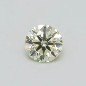 0.32 Carat Round Fancy Light Yellow VVS2 Lab Diamond