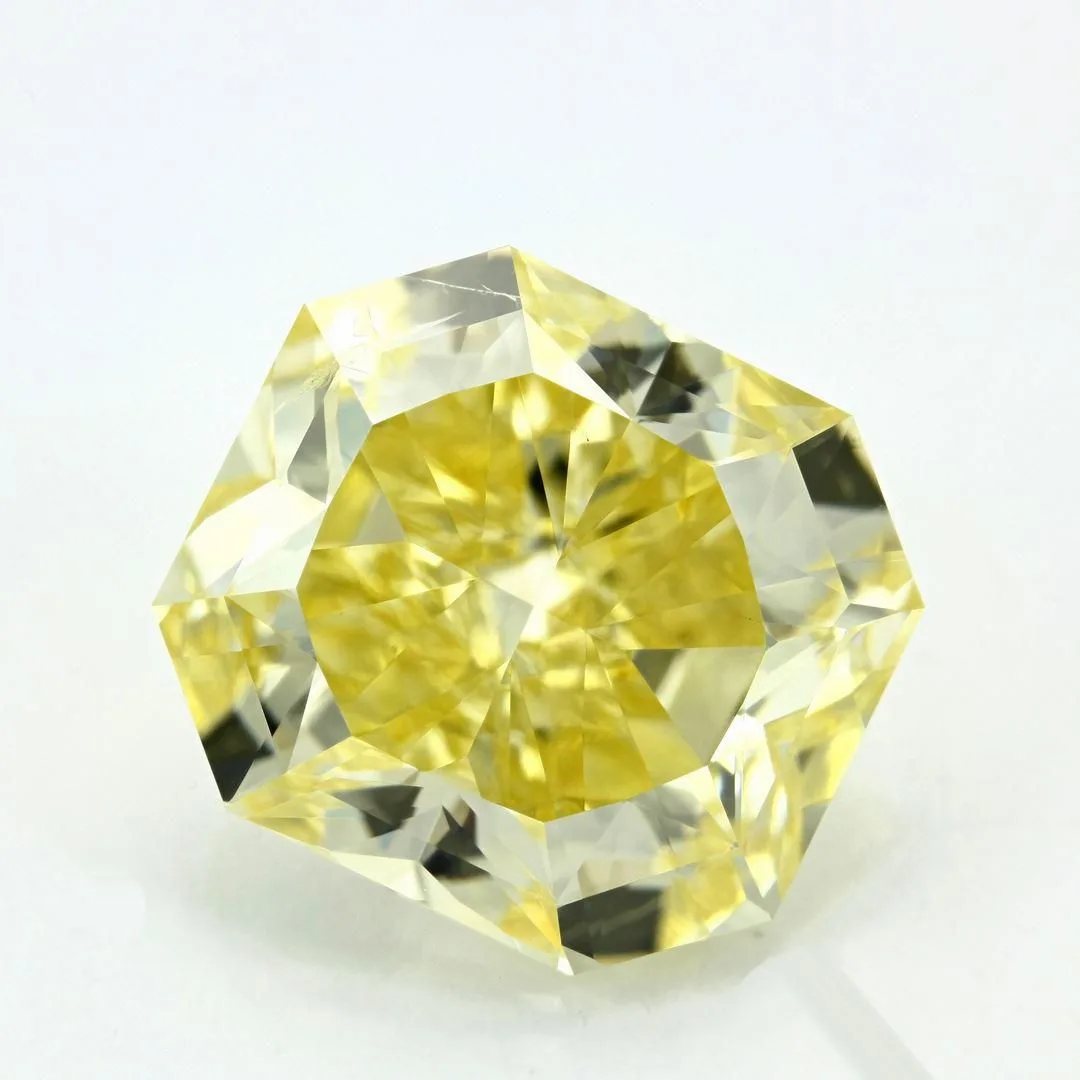 5.85 Carat Radiant Fancy Intense Yellow SI2 Natural Diamond