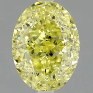 1.54 Carat Oval Fancy Yellow SI1 Natural Diamond