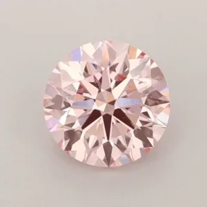 0.91 Carat Round Fancy Vivid Pink VS2 Lab Diamond