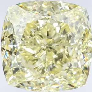 1.71 Carat Cushion Brilliant Fancy Yellow VS1 Natural Diamond