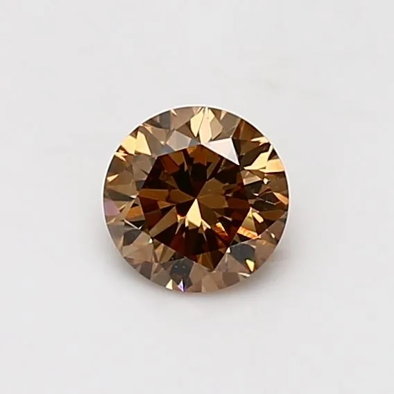 0.55 Carat Round Fancy Brown Yellow VS1 Natural Diamond