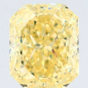 3.02 Carat Radiant Fancy Intense Yellow VS2 Natural Diamond