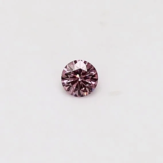 0.05 Carat Round Fancy Intense Pink Natural Diamond