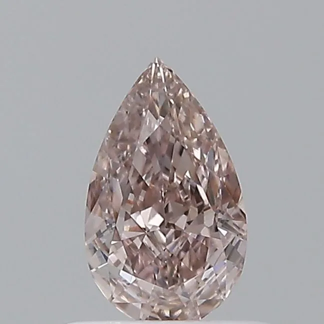 0.51 Carat Pear Fancy Brown Pink SI1 Natural Diamond