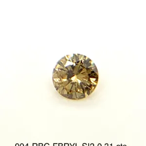 0.31 Carat Round Fancy Yellow Natural Diamond