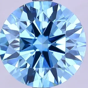 2.66 Carat Round Fancy Vivid Blue VVS2 Lab Diamond