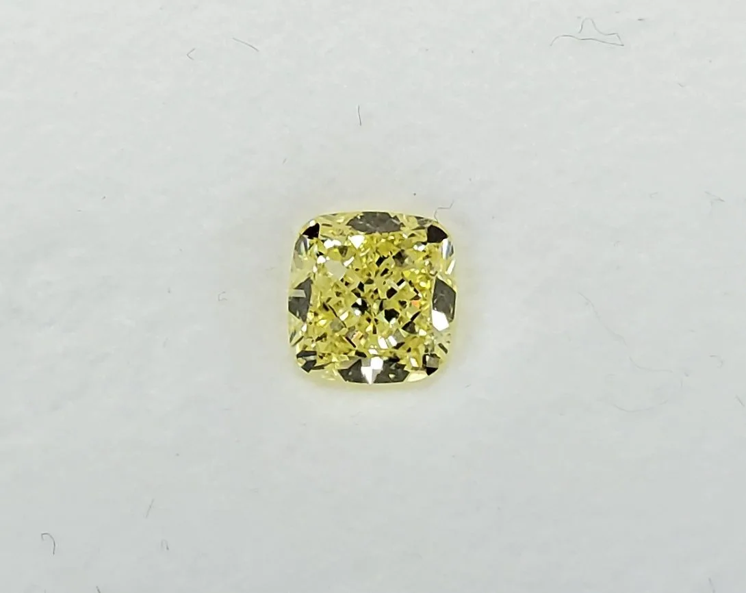 1.04 Carat Cushion Modified Fancy Yellow SI2 Natural Diamond 1 1.04 Carat Cushion Modified Fancy Yellow SI2 Natural Diamond