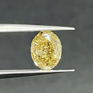 2.51 Carat Oval Fancy Yellow VS1 Natural Diamond