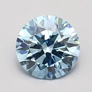 0.9 Carat Fancy Vivid Blue VS2 ROUND Lab Diamond